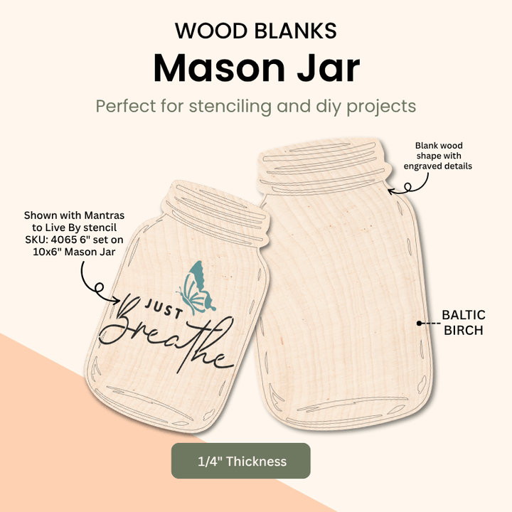 Mason jar wood cut-out – WallCutz
