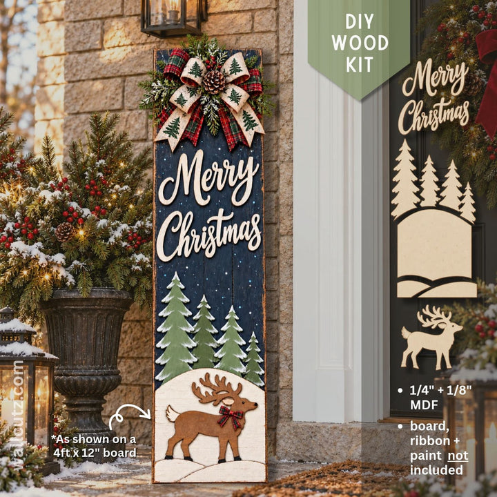 Merry Winter Reindeer Porch Kit / DIY Kit