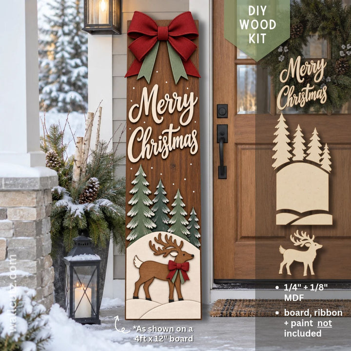 Merry Winter Reindeer Porch Kit / DIY Kit