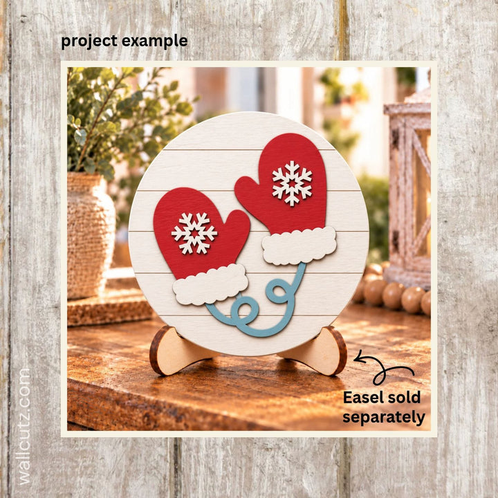 6" Mini Wood Kits – Let It Snow Winter – Set of 3 DIY Rounds