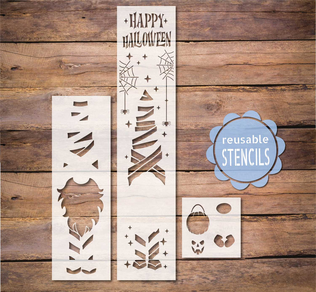 Halloween Mummy Gnome Porch Leaner Stencil