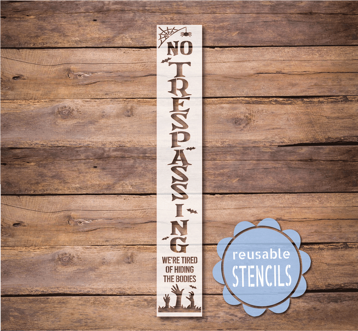 WallCutz  No Trespassing / Reusable Stencil Stencil