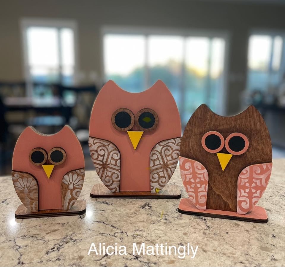 WallCutz  Owl Family / Project of the Month Wood Kit