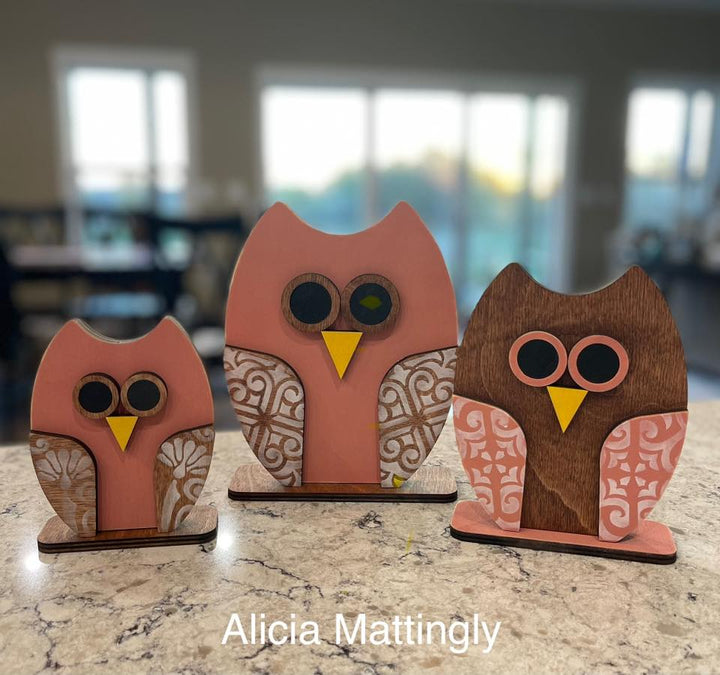 WallCutz  Owl Family / Project of the Month Wood Kit