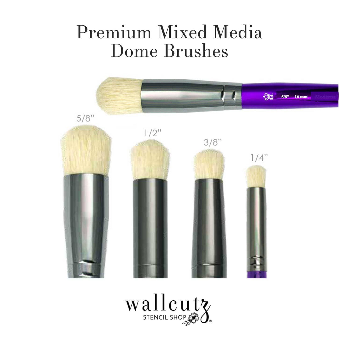 WallCutz  Premium Stencil Brushes / Dome Round Supplies