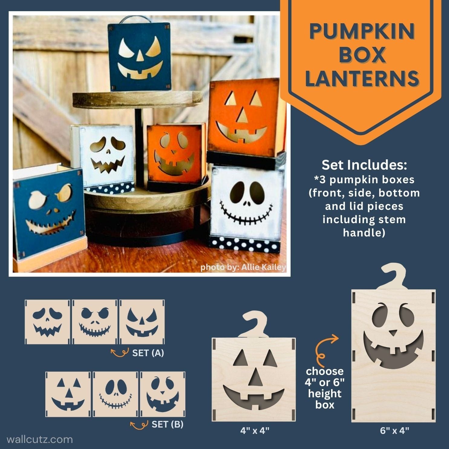 Pumpkin Box Lanterns / WOOD KIT – WallCutz Crafts