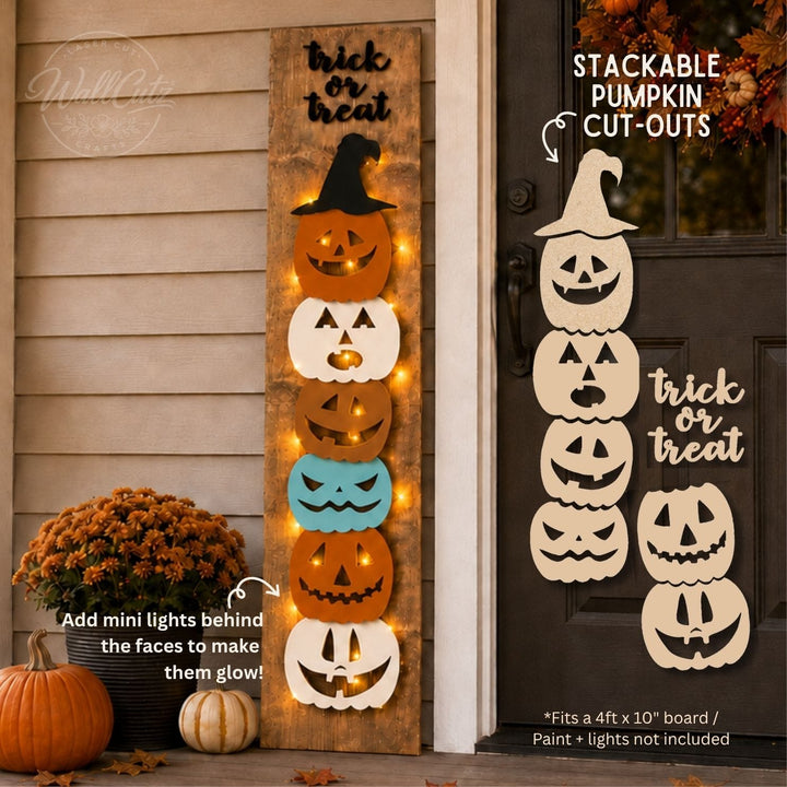 Stackable Pumpkin Faces – DIY Wood Kit