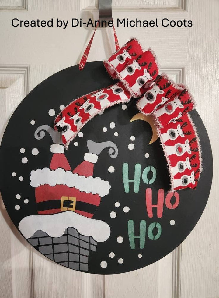 WallCutz  Santa Chimney Ho Ho Ho / Reusable Stencil Stencil