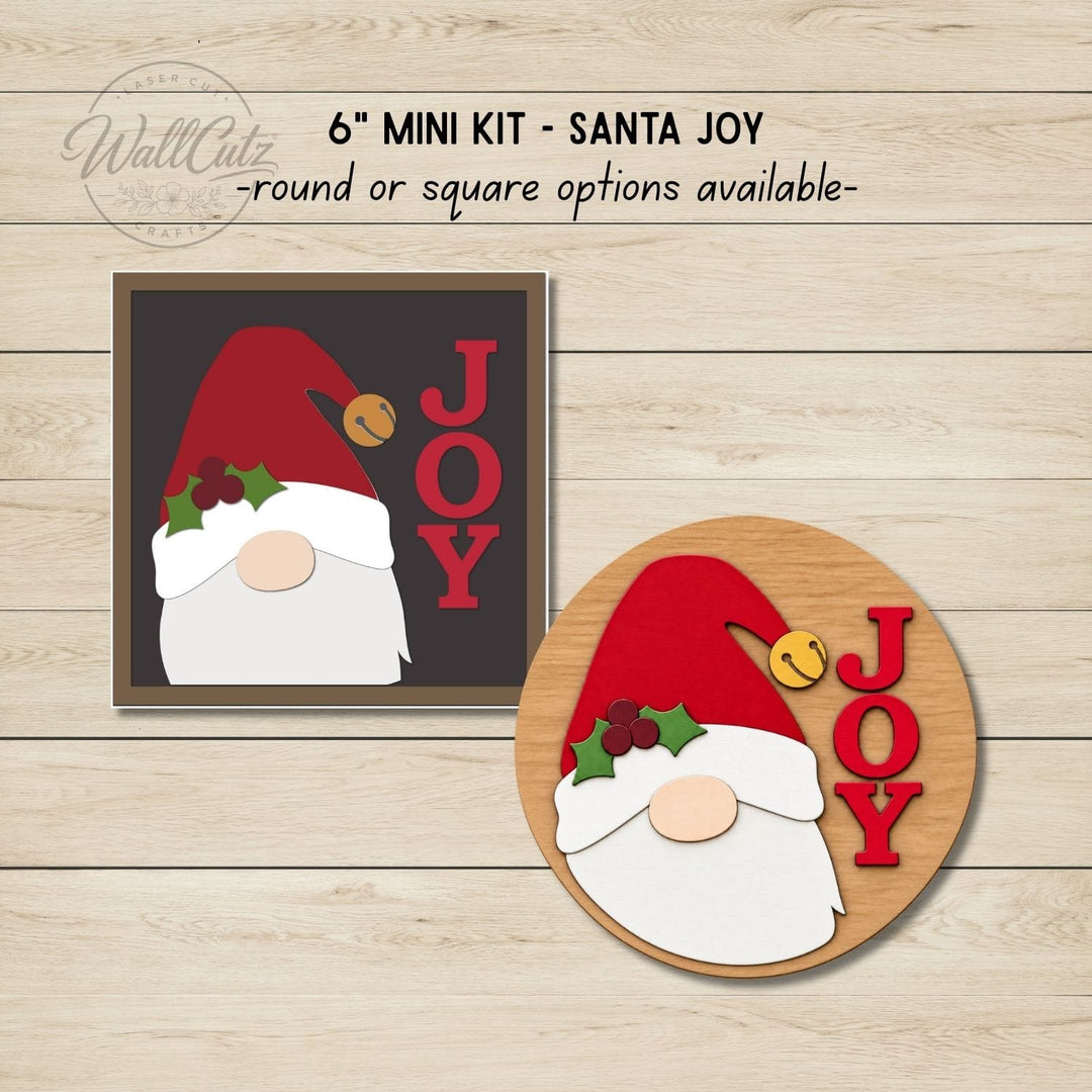 Santa Joy 6 inch mini wood kit, available square or round – WallCutz