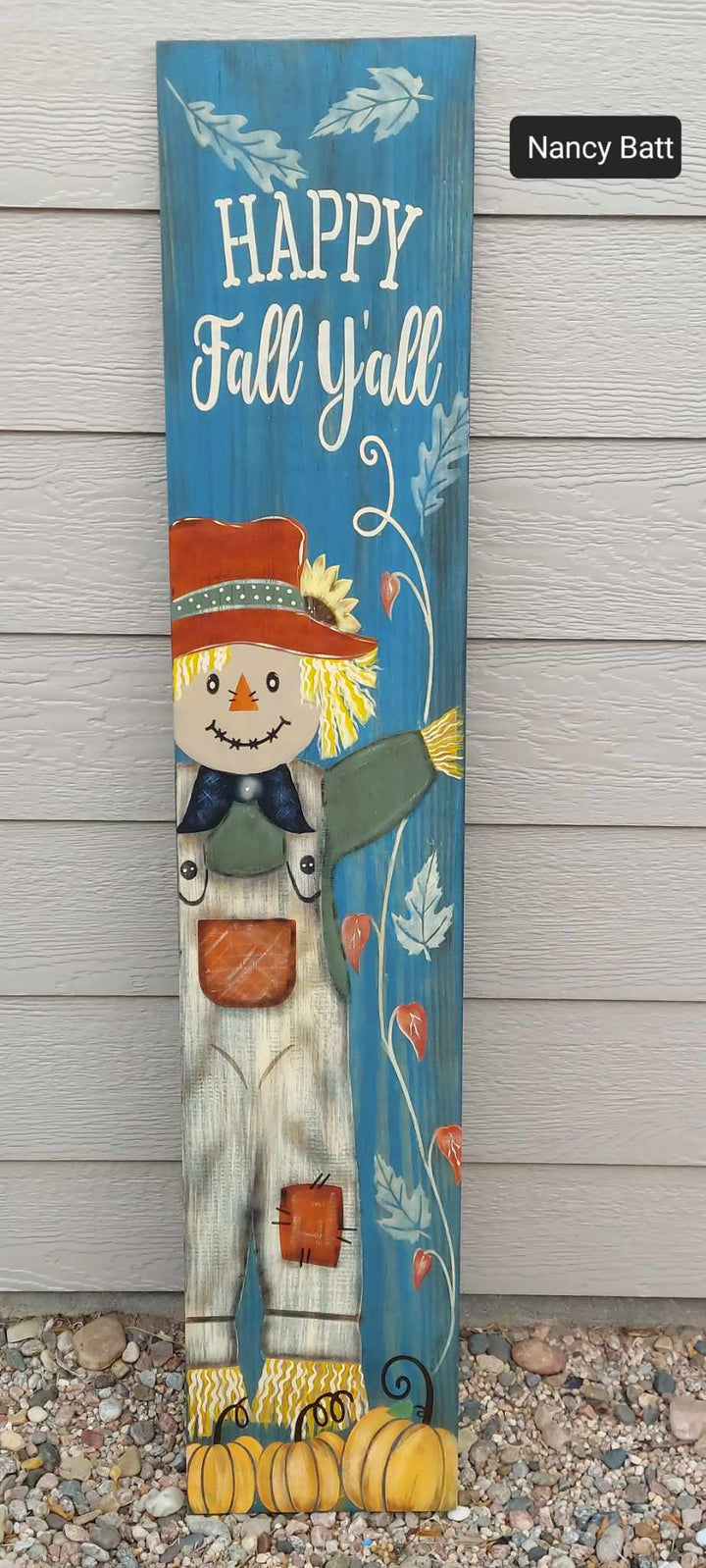 WallCutz  Scarecrow Porch Stencil / Happy Fall Y'all Stencil