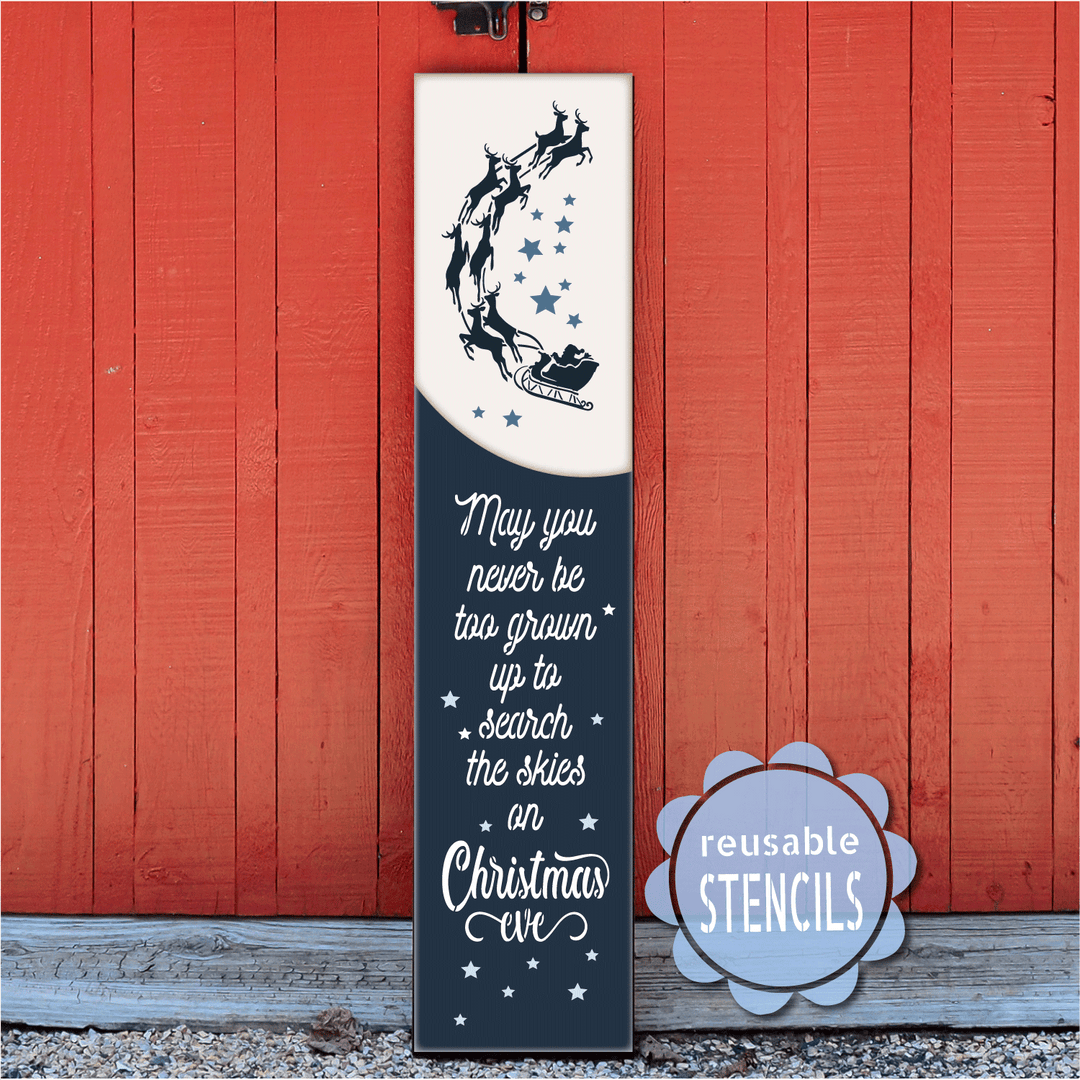 WallCutz  Search the Skies Christmas Eve / Reusable Stencil Stencil