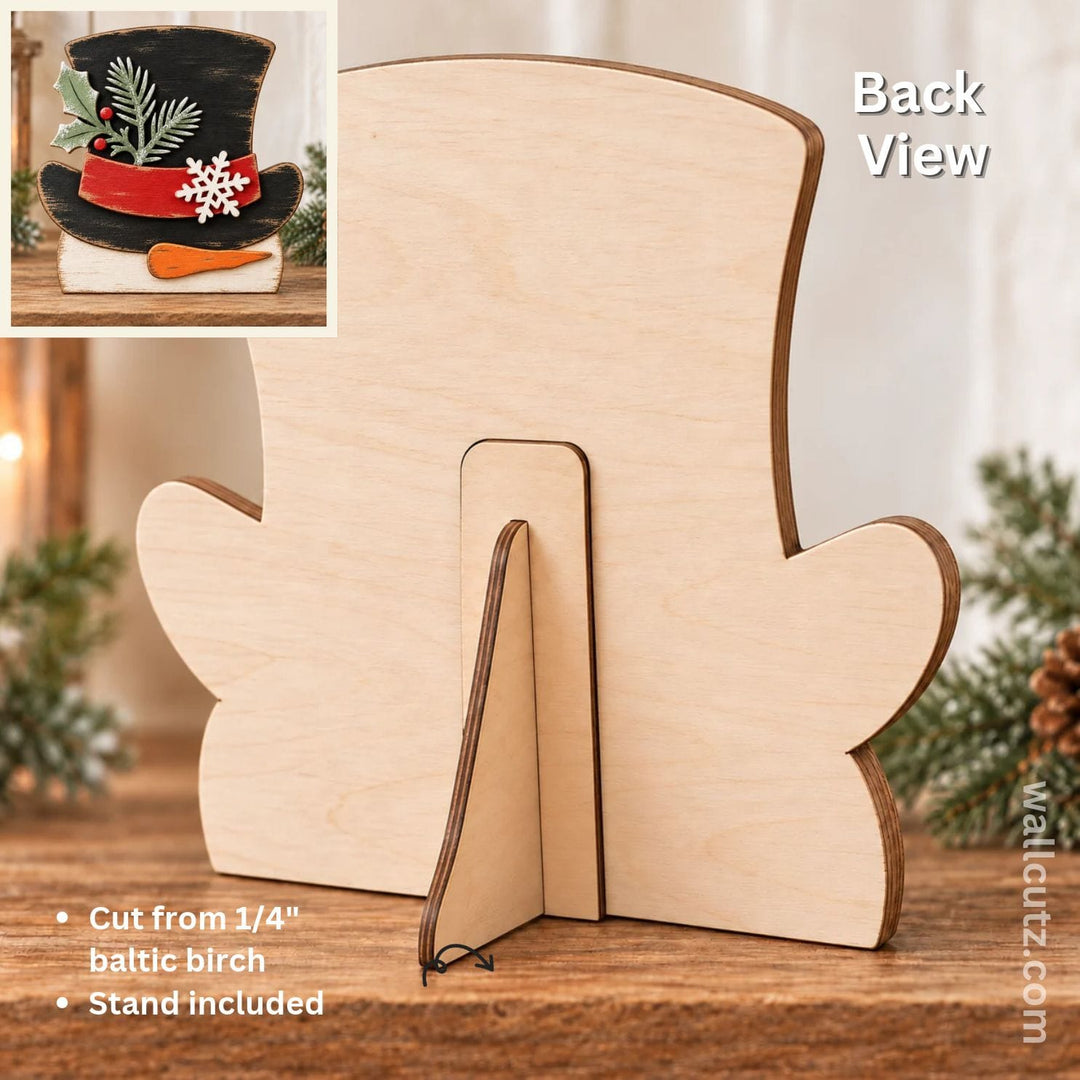 Snowman Hat Shelf Sitter – Wood Kit