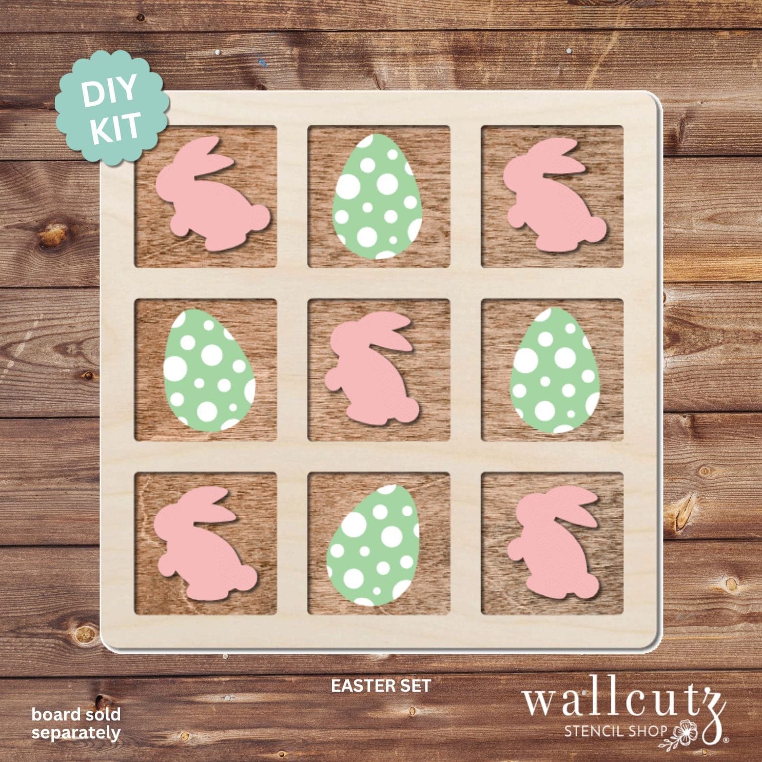 Tic Tac Toe Board with Optional Shape Sets – WallCutz Crafts