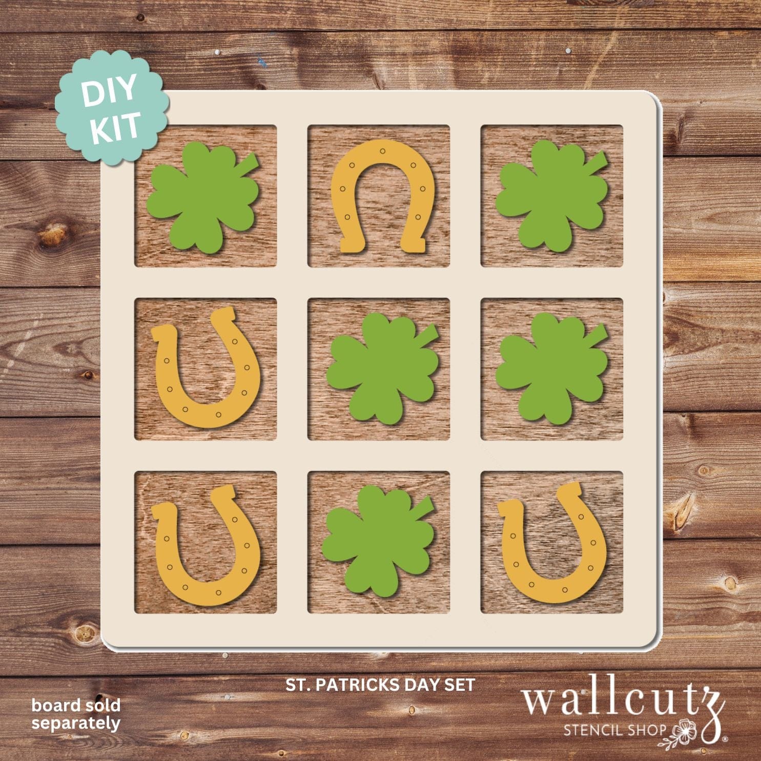 Tic Tac Toe Board with Optional Shape Sets – WallCutz Crafts