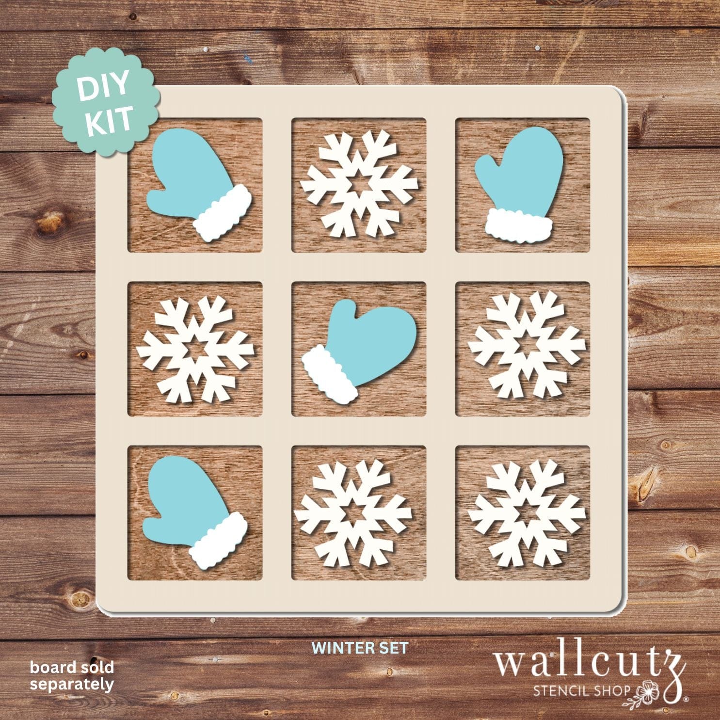 Tic Tac Toe Board with Optional Shape Sets – WallCutz Crafts