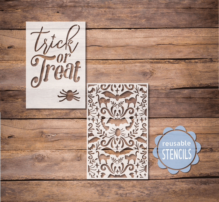 Trick or Treat Halloween Pattern - Porch Leaner Stencil