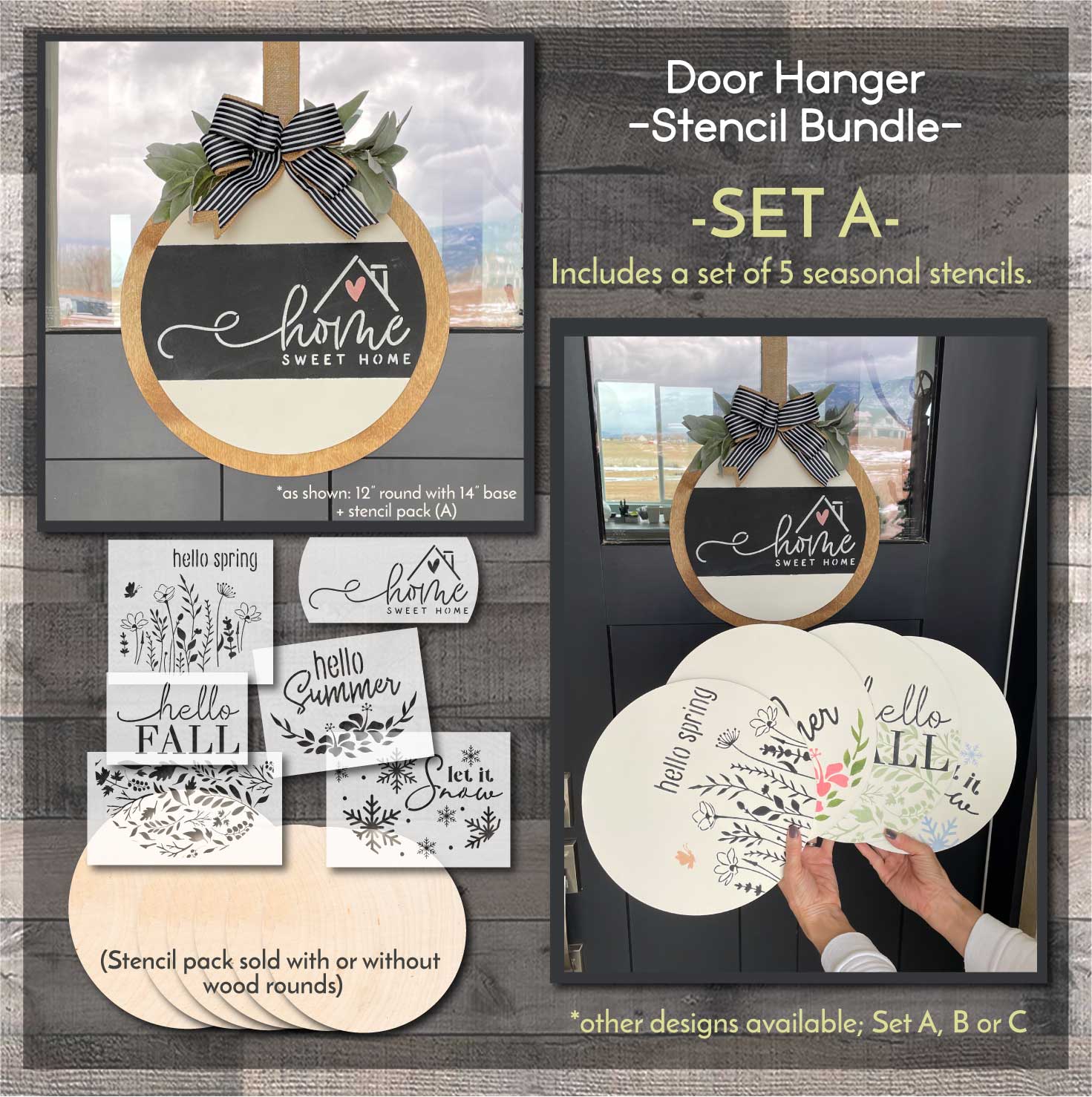 Door Hanger Stencil Bundle Set A | Seasonal – WallCutz – WallCutz Crafts