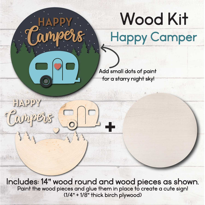 WallCutz  WOOD KIT / Happy Campers Wood Kit