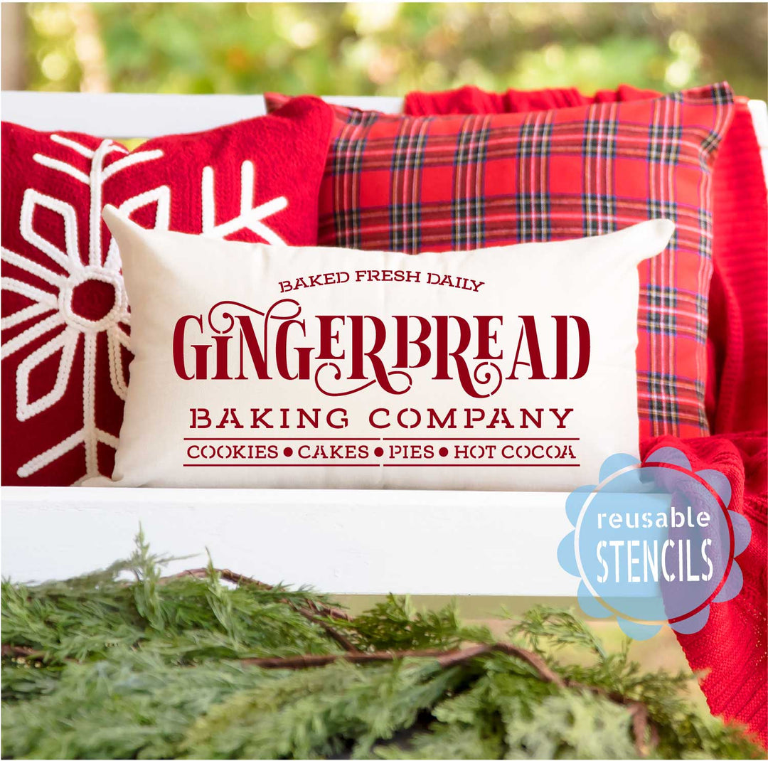 WallCutz  Gingerbead Baking Co / Reusable stencil Stencil