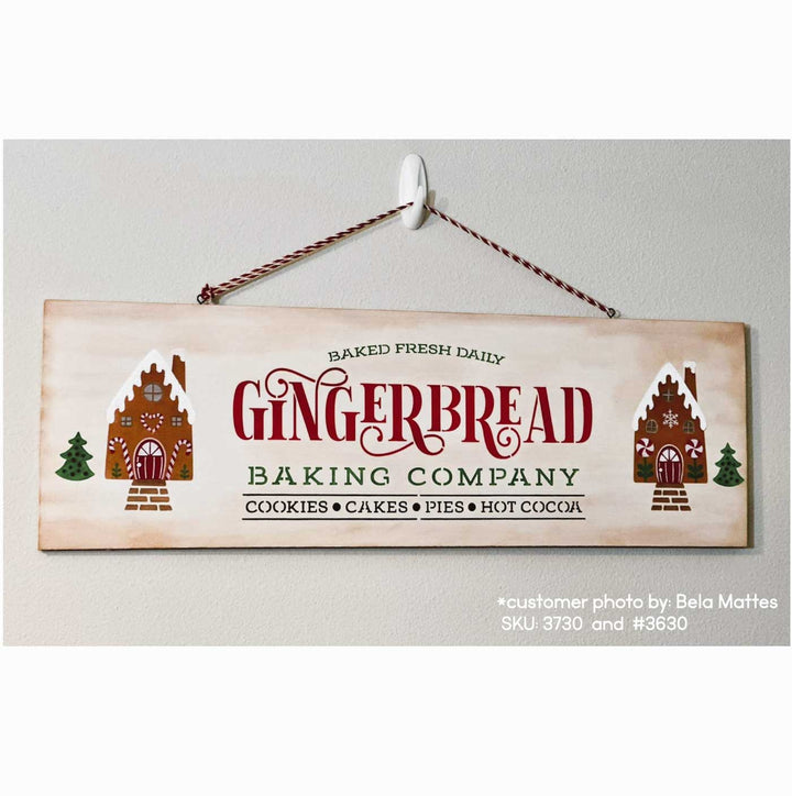 WallCutz  Gingerbead Baking Co / Reusable stencil Stencil