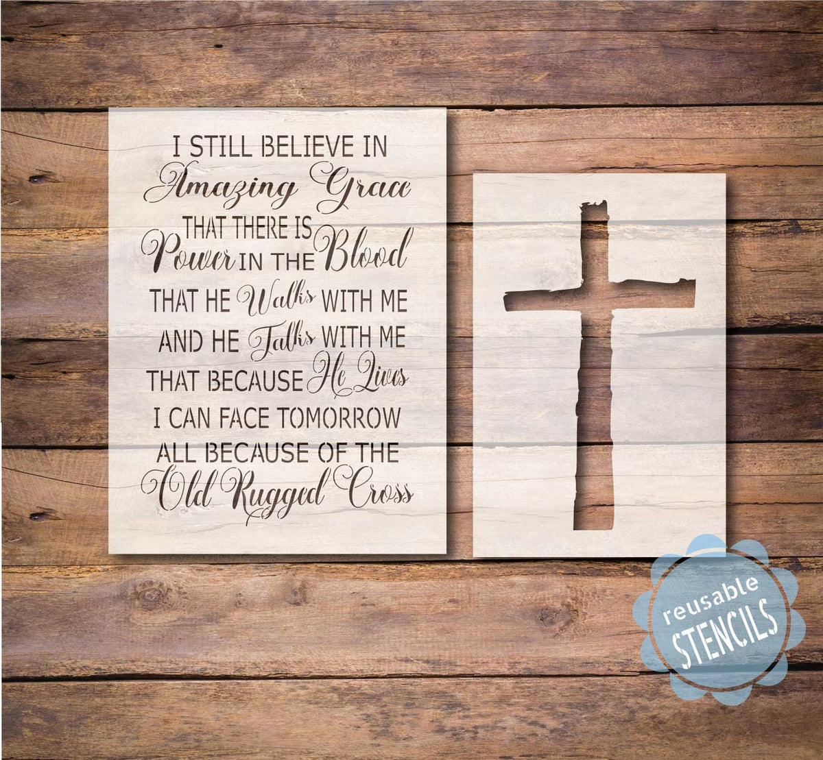 Old Rugged Cross Easter Stencil | WallCutz – WallCutz Crafts
