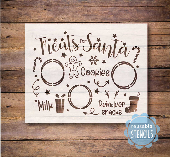 WallCutz  Treats for Santa / Reusable Stencil Stencil