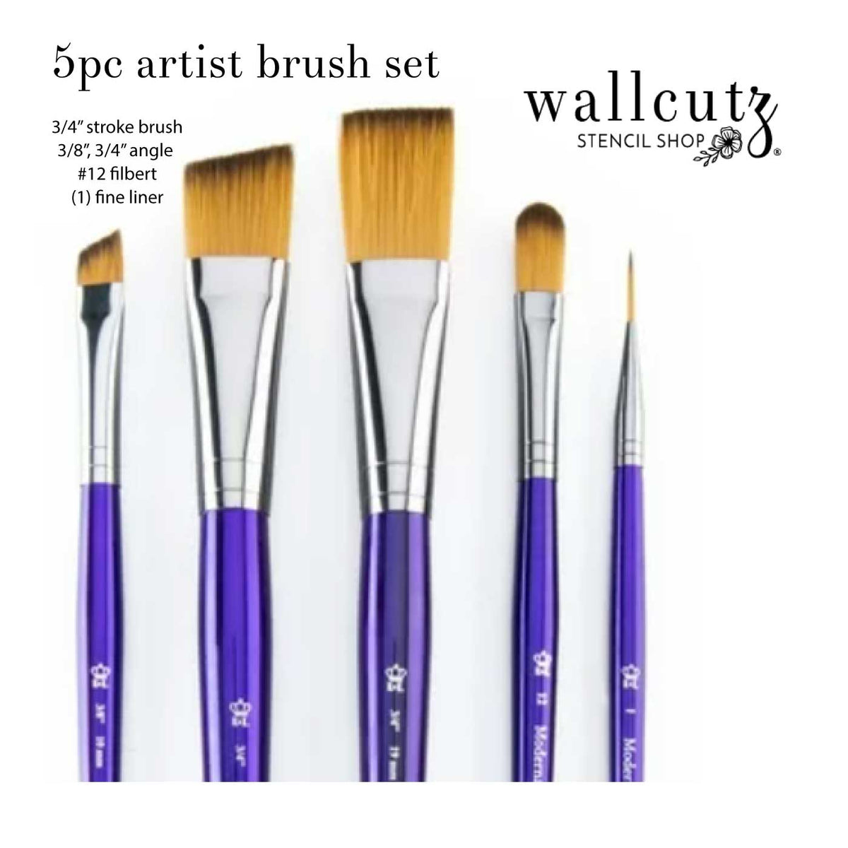 5pc premium paint brushes multi-pack – WallCutz