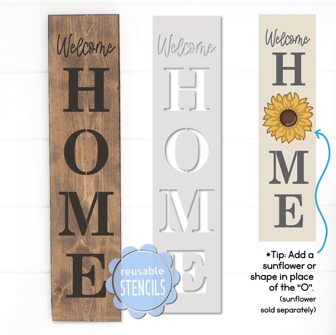 WallCutz  Welcome Home / Reusable Stencil Stencil