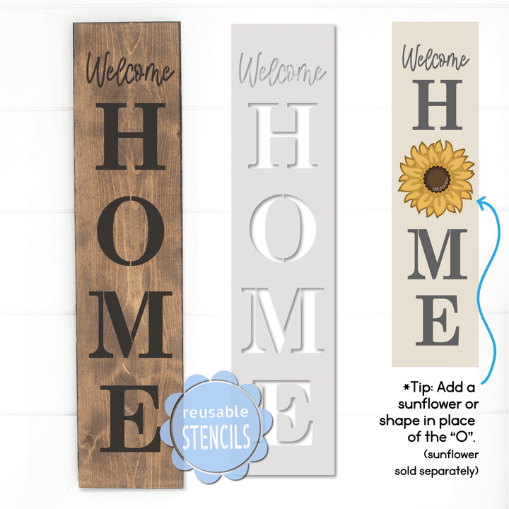 WallCutz  Welcome Home / Reusable Stencil Stencil
