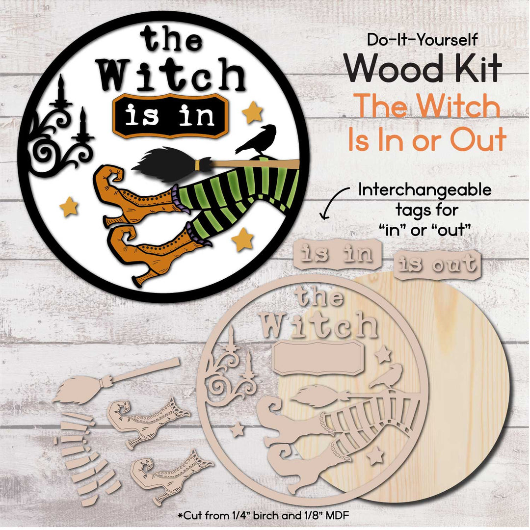 The Witch Is In Halloween Door Hanger Kit