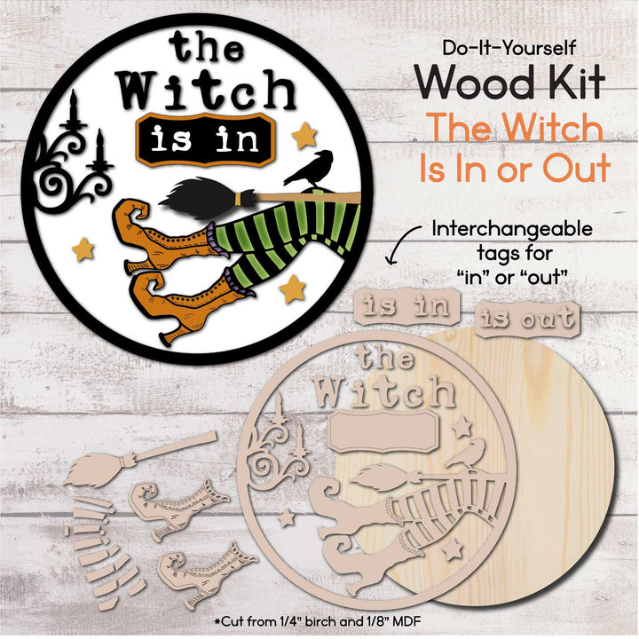 The Witch Is In Halloween Door Hanger Kit