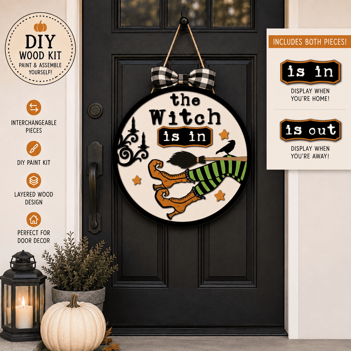 The Witch Is In Halloween Door Hanger Kit