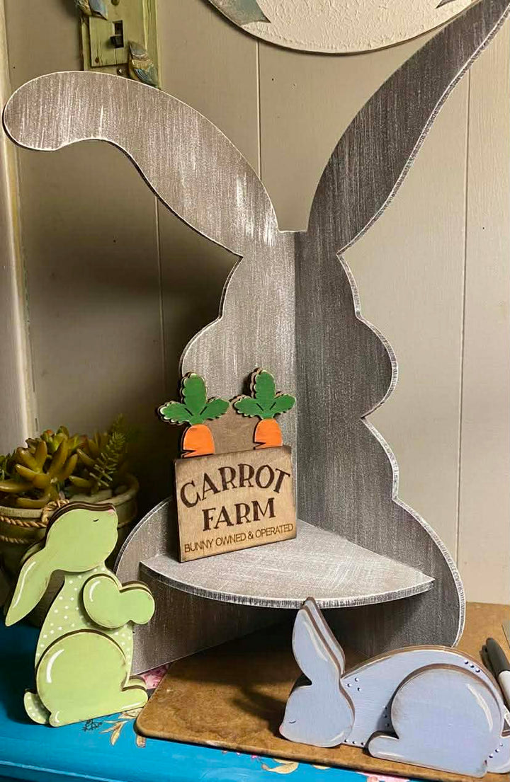 WallCutz  Wood Bunny Shelf / Easter Project Kit Wood Kit