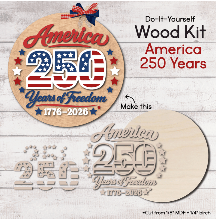 WallCutz  WOOD KIT  / AMERICA 250 Years of Freedom Wood Kit