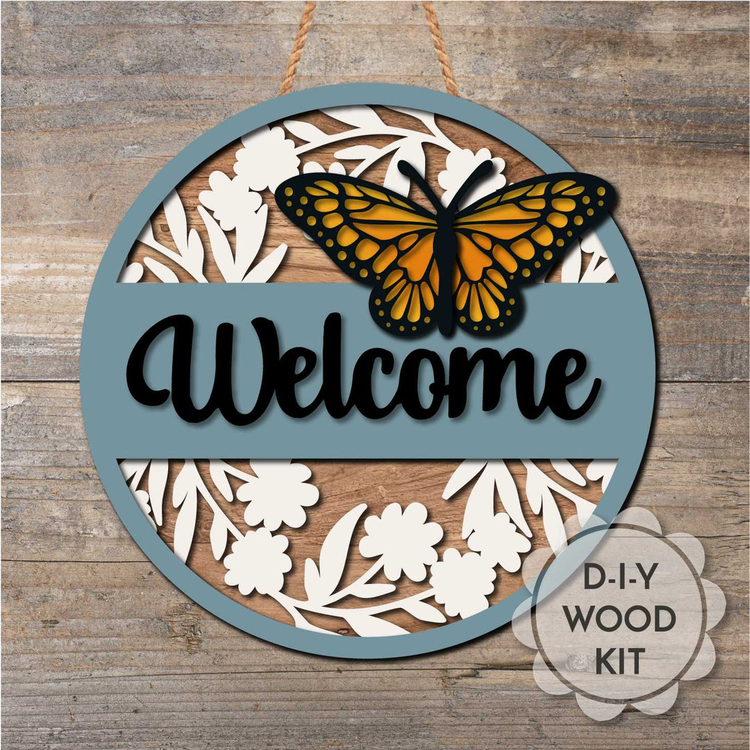 WallCutz  WOOD KIT  / Butterfly Welcome Wood Kit