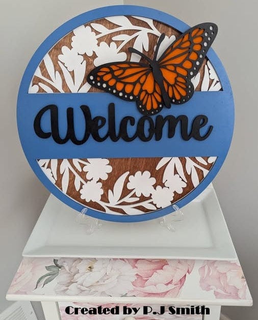 WallCutz  WOOD KIT  / Butterfly Welcome Wood Kit