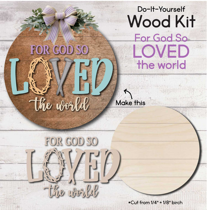 WallCutz  WOOD KIT  / For God So Loved The World Wood Kit