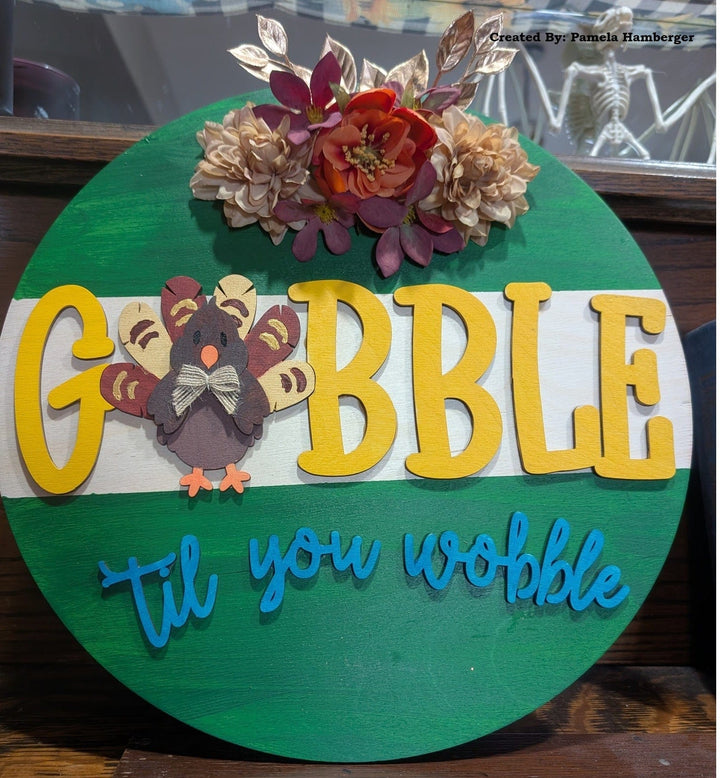 WallCutz  WOOD KIT / Gobble til you Wobble Turkey Wood Kit