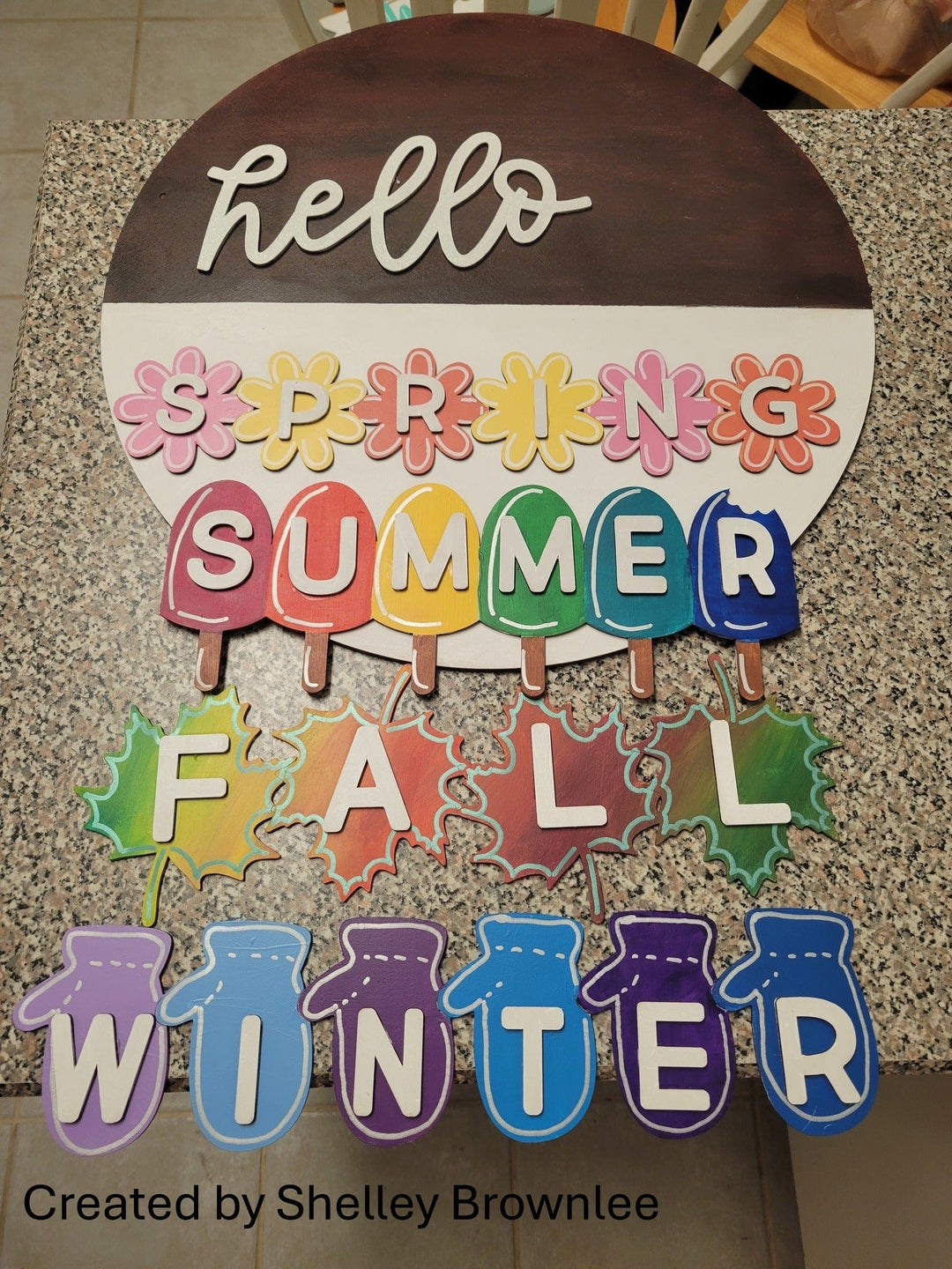 WallCutz  WOOD KIT / Hello 4 Seasons / Interchangeable Strips Wood Kit