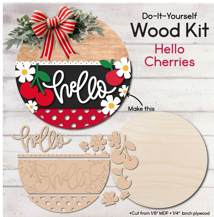 WallCutz  WOOD KIT  / Hello Cherries Wood Kit