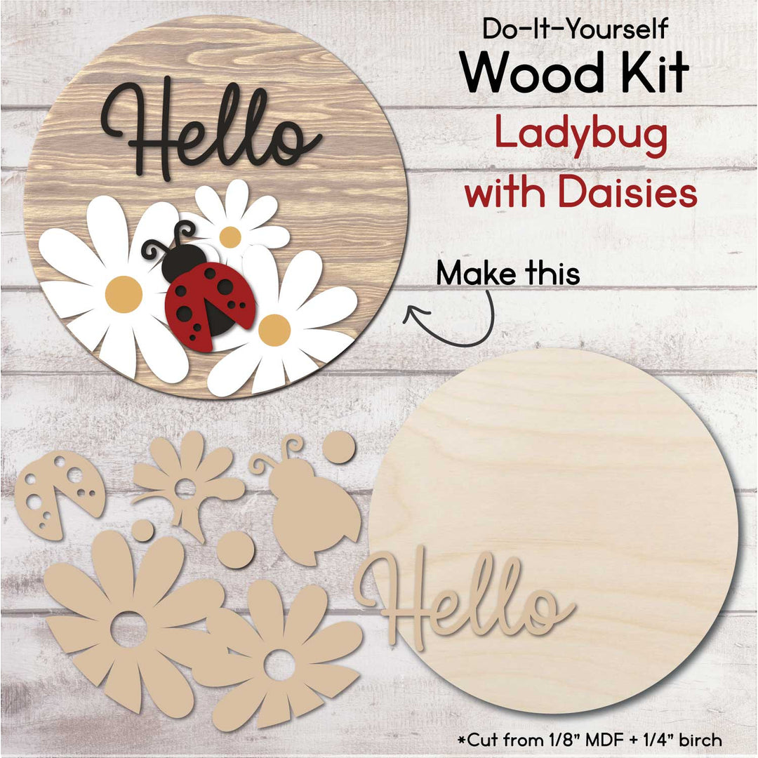 WallCutz  WOOD KIT / Hello Ladybug Wood Kit