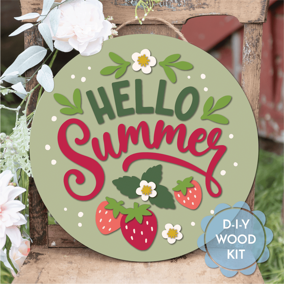 WallCutz  WOOD KIT  / Hello Summer Strawberries Wood Kit