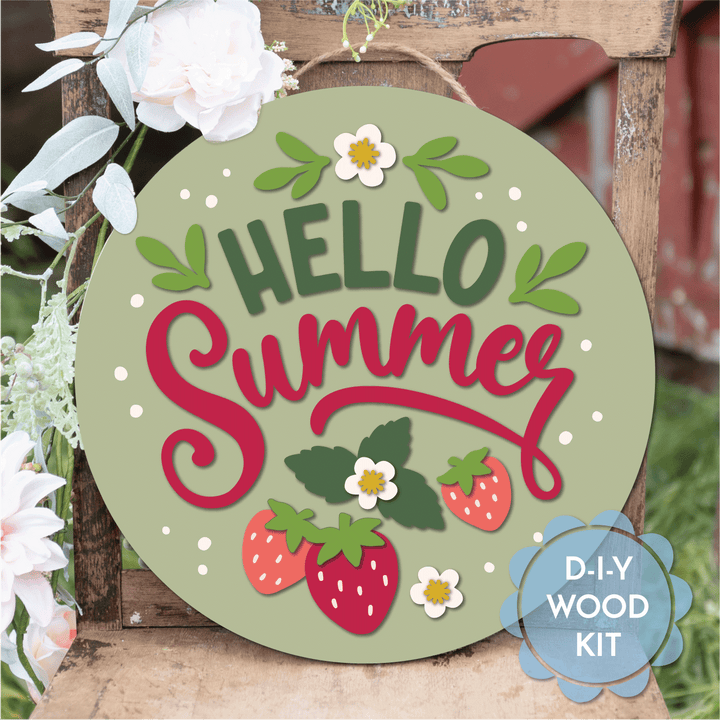 WallCutz  WOOD KIT  / Hello Summer Strawberries Wood Kit