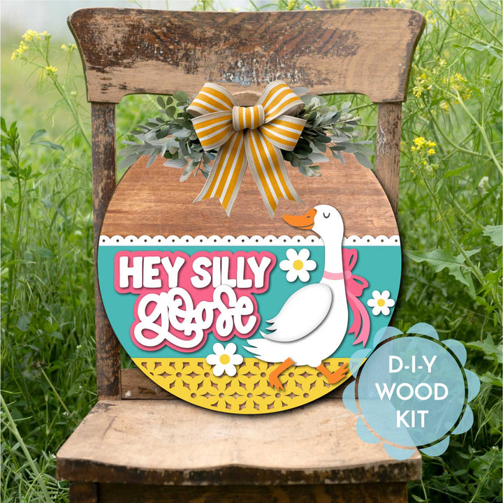 WallCutz  WOOD KIT  / Hey Silly Goose Door Hanger Kit Wood Kit