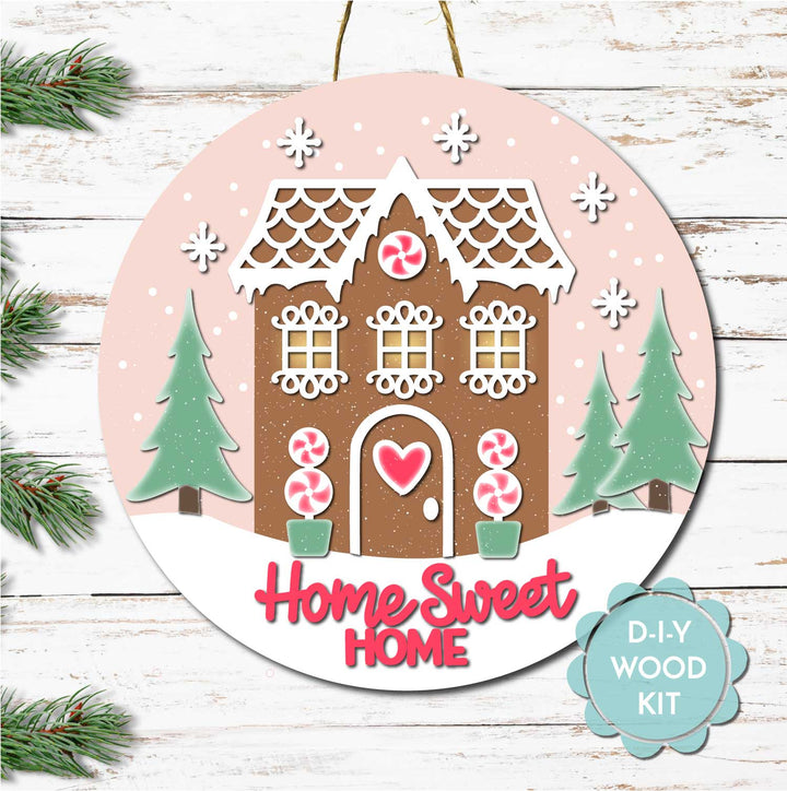 WallCutz  WOOD KIT  / Home Sweet Gingerbread House Wood Kit