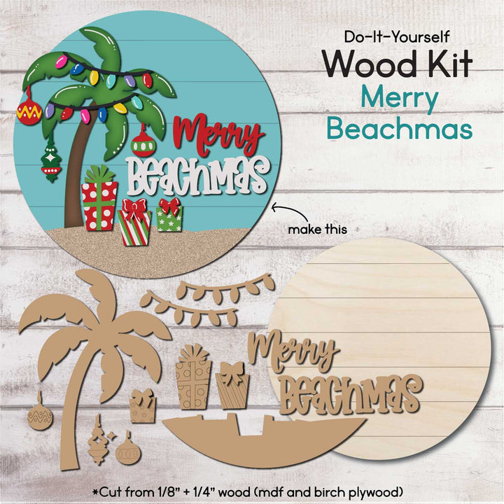 WallCutz  WOOD KIT / Merry Beachmas Wood Kit