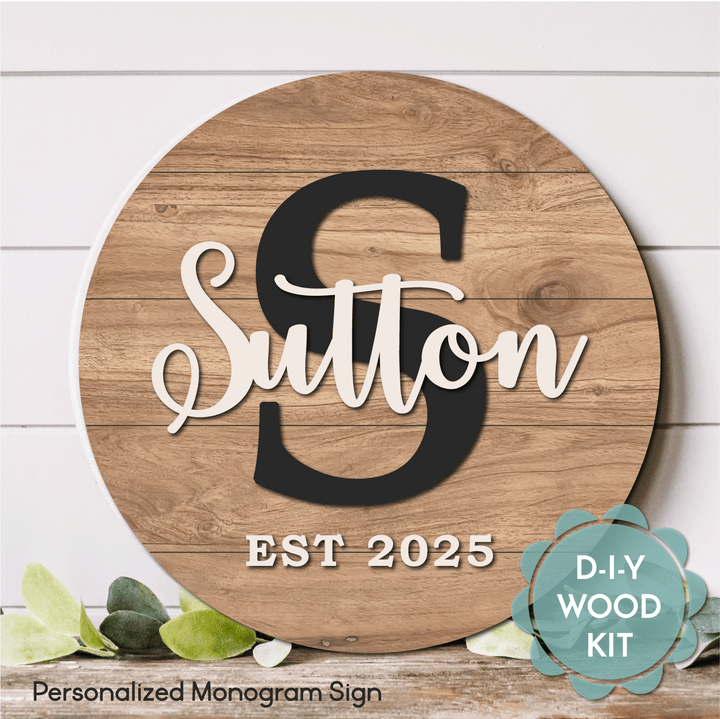 WallCutz  WOOD KIT / Monogram Personalized Name Kit Wood Kit