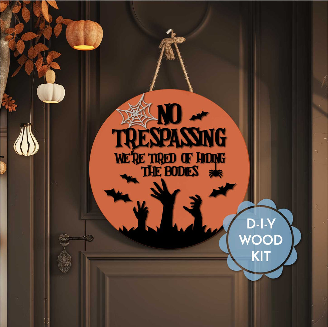 WallCutz  WOOD KIT  / No Trespassing Wood Kit