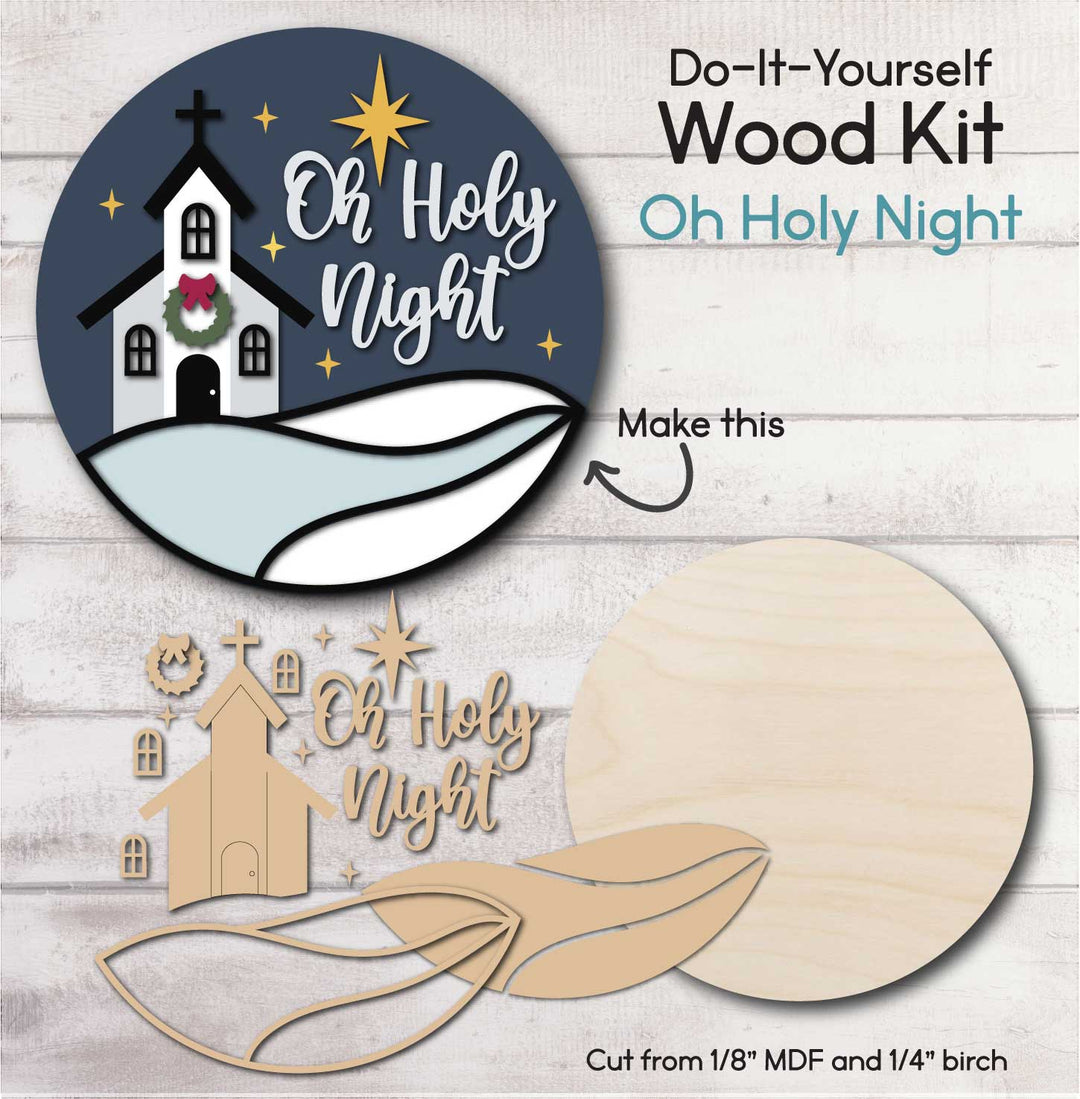 WallCutz  WOOD KIT / Oh Holy Night Chapel Wood Kit