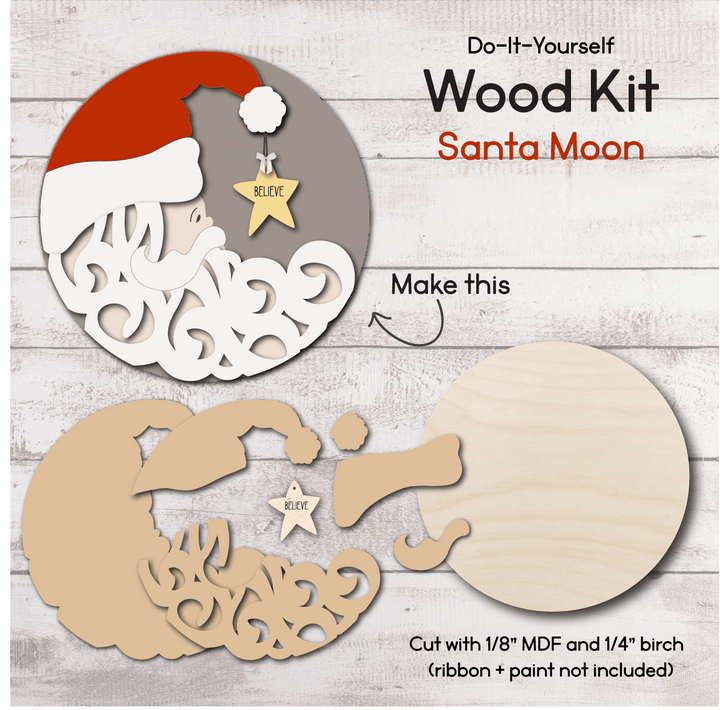 WallCutz  WOOD KIT / Old Santa Moon Wood Kit